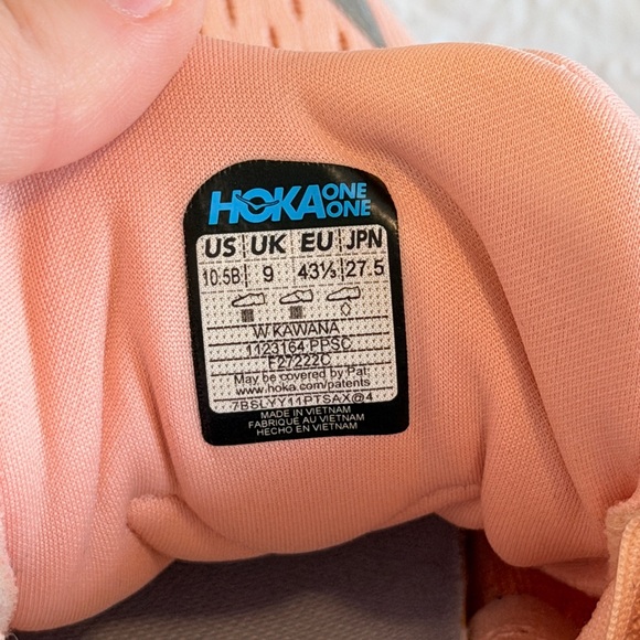 Hoka Kawana Road Running Shoes/Sneakers in ‘Peach Parfait/Coral’ - Women’s 10.5 - Picture 7 of 10